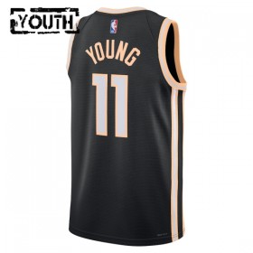 Atlanta Hawks Trae Young Nike 2025-26 City Edition Musta Lasten Pelipaidat Swingman
